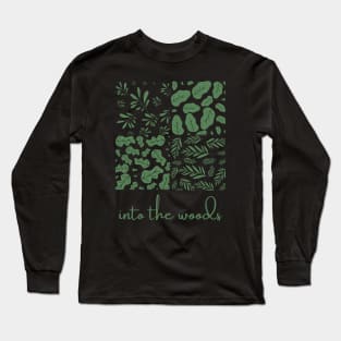 Into the Woods - Green Leaf Patterns Two Long Sleeve T-Shirt